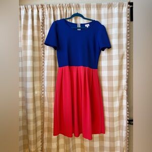 LuLaRoe Royal Blue Scoop Neck Dress